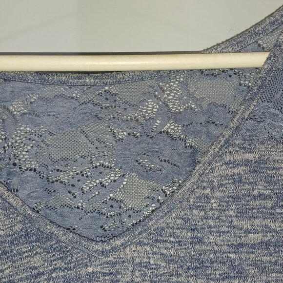 Torrid Super Soft Plush Blue and Lace Sweater - Picture 2 of 6